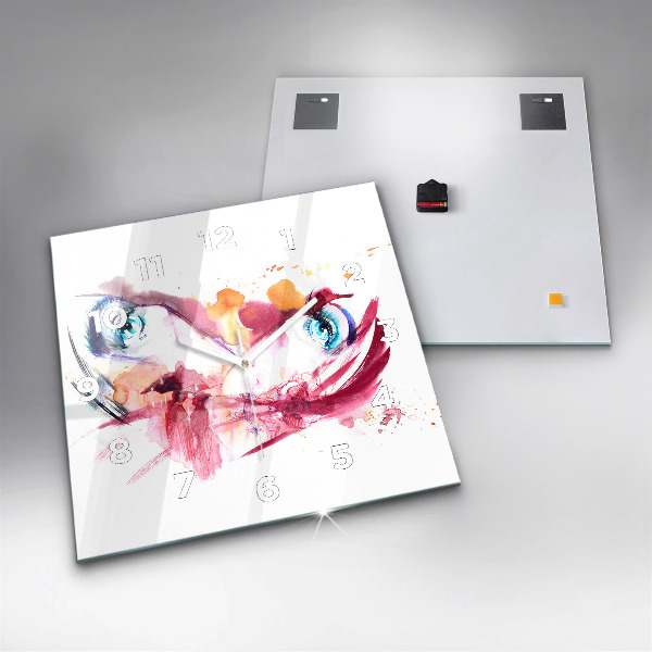 Reloj de pared cuadrado Pareja romántica