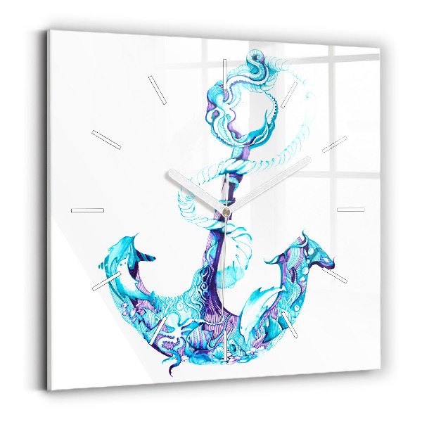 Reloj cuadrado Ancla de mar