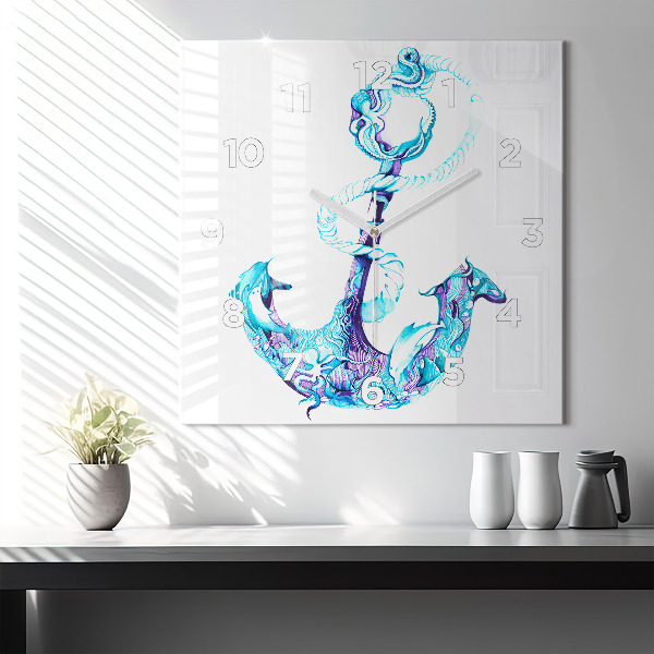 Reloj cuadrado Ancla de mar