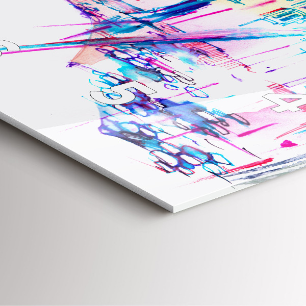 Reloj cuadrado Paraguas y ciudad