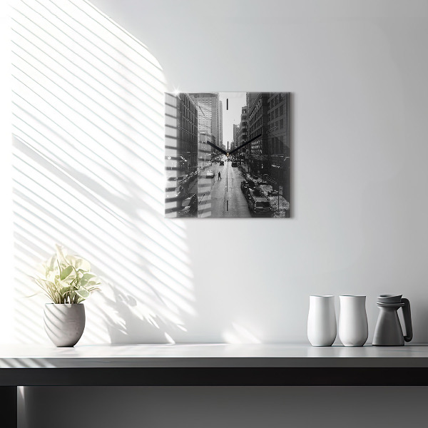 Reloj de pared cuadrado Calles de Chicago