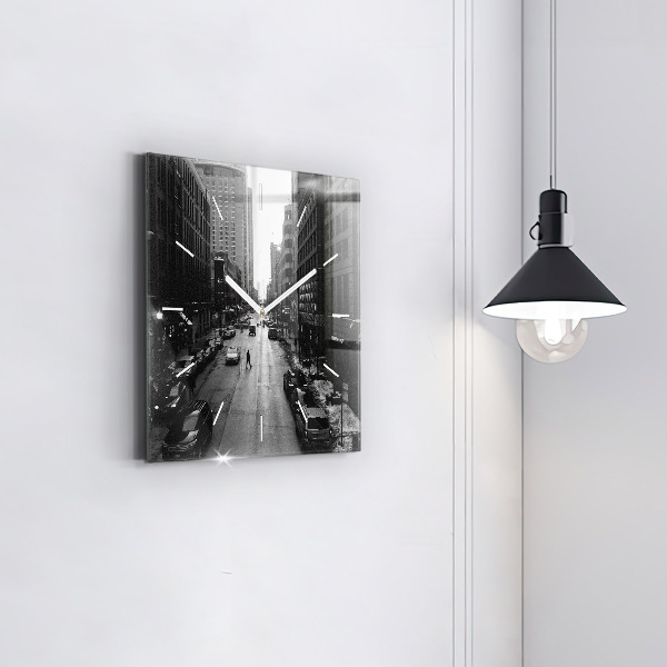 Reloj de pared cuadrado Calles de Chicago