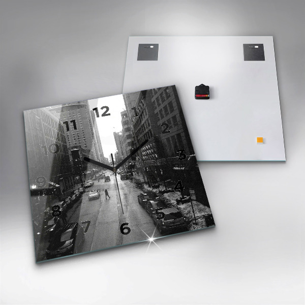 Reloj de pared cuadrado Calles de Chicago