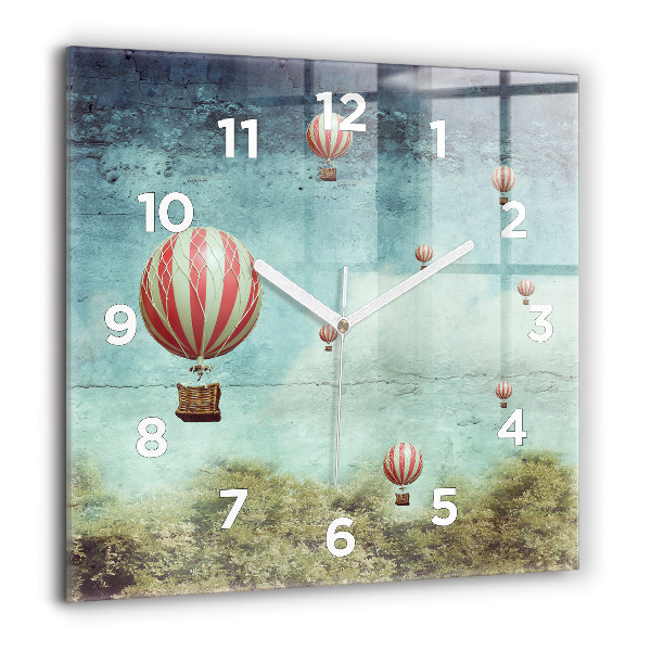 Reloj de pared cuadrado Globos
