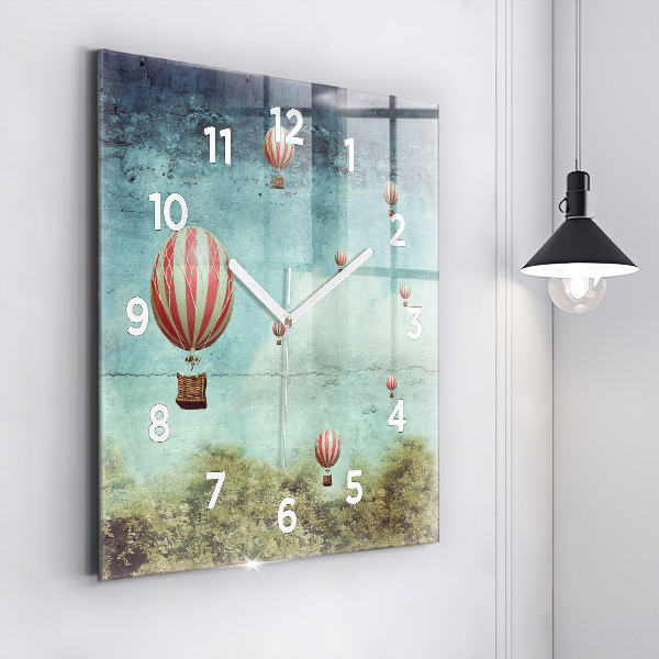 Reloj de pared cuadrado Globos
