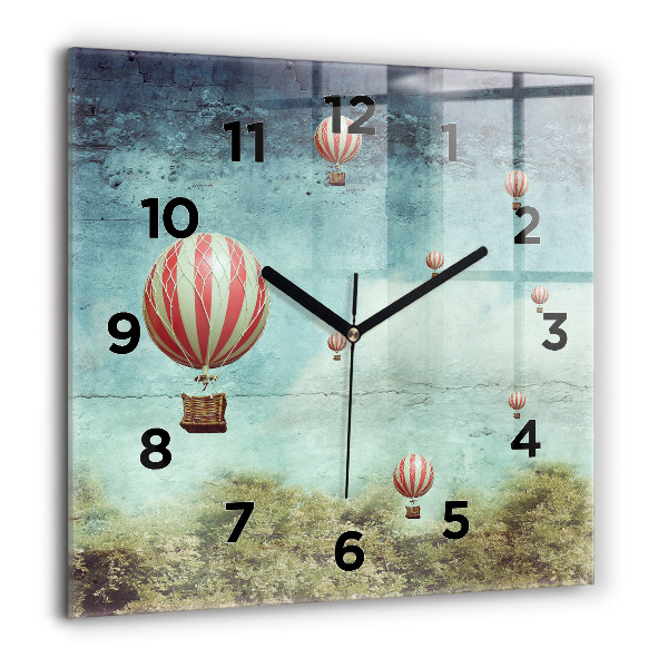 Reloj de pared cuadrado Globos
