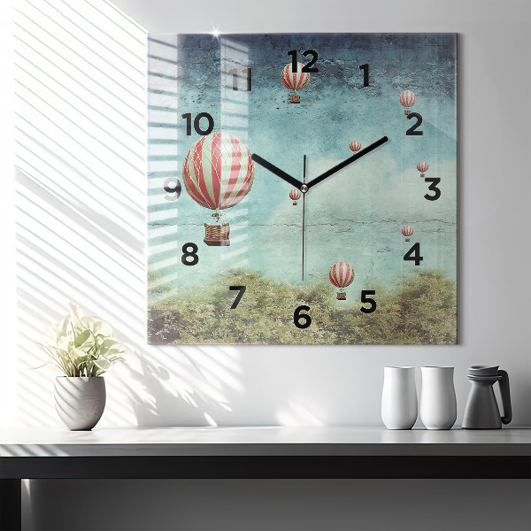 Reloj de pared cuadrado Globos