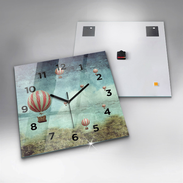 Reloj de pared cuadrado Globos