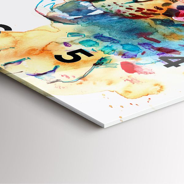 Reloj de pared cuadrado Gato salvaje abstracto