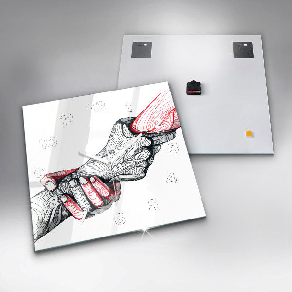 Reloj cuadrado Cogidos de la mano