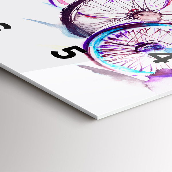 Reloj de pared cuadrado Bicicletas urbanas de colores
