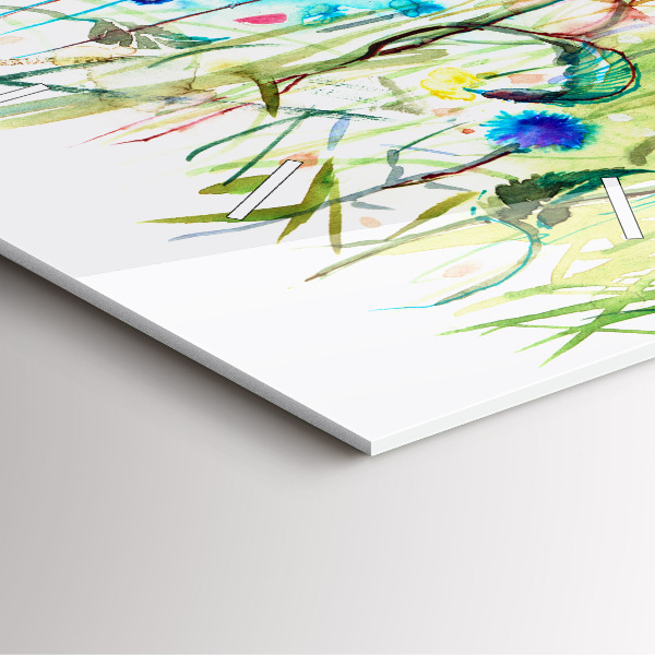 Reloj cuadrado Amapolas en un prado