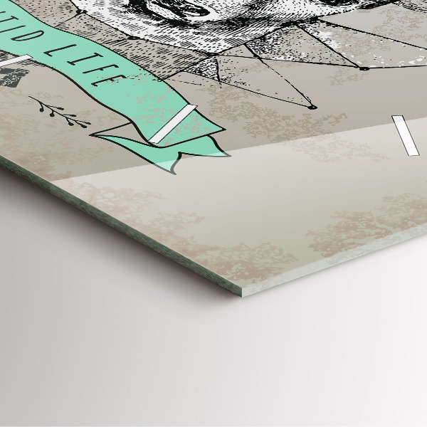 Reloj de pared cuadrado Cabeza de ciervo