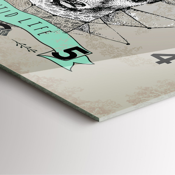 Reloj de pared cuadrado Cabeza de ciervo