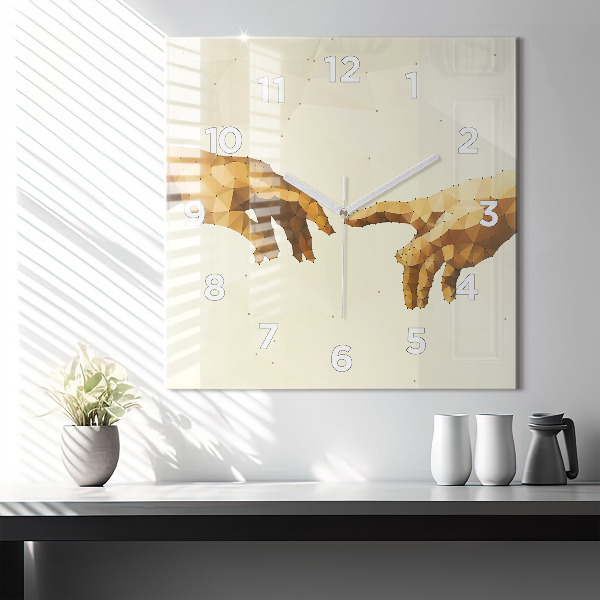 Reloj de pared cuadrado Creación de Adán