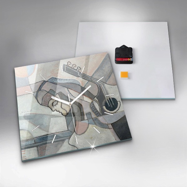 Reloj de pared cuadrado Pintura abstracta