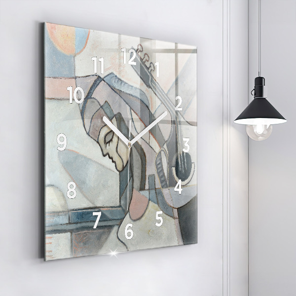 Reloj de pared cuadrado Pintura abstracta