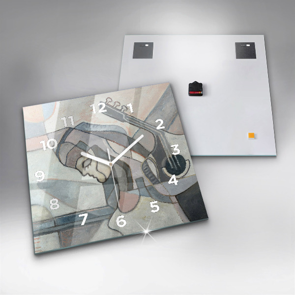 Reloj de pared cuadrado Pintura abstracta