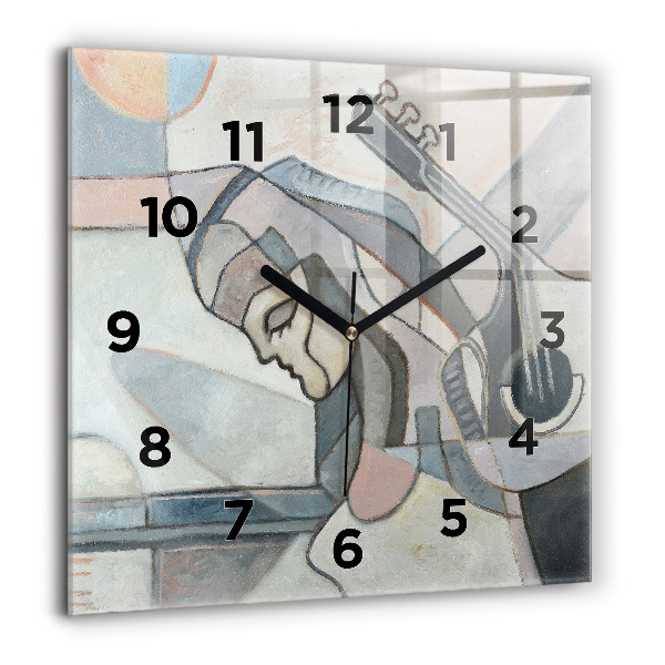 Reloj de pared cuadrado Pintura abstracta