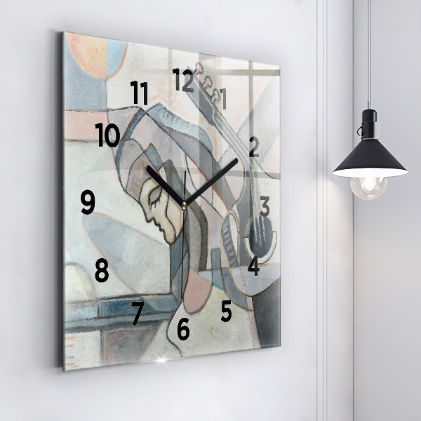 Reloj de pared cuadrado Pintura abstracta