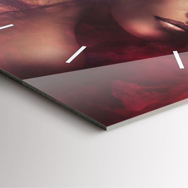 Reloj de pared cuadrado Retrato de mujer