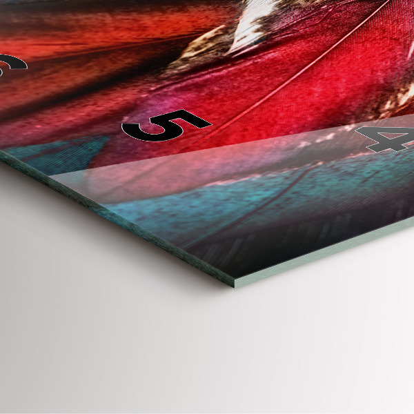 Reloj cuadrado Plumas marrón claro de un pájaro