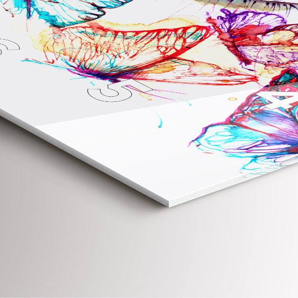 Reloj cuadrado Mariposas de ojos de colores