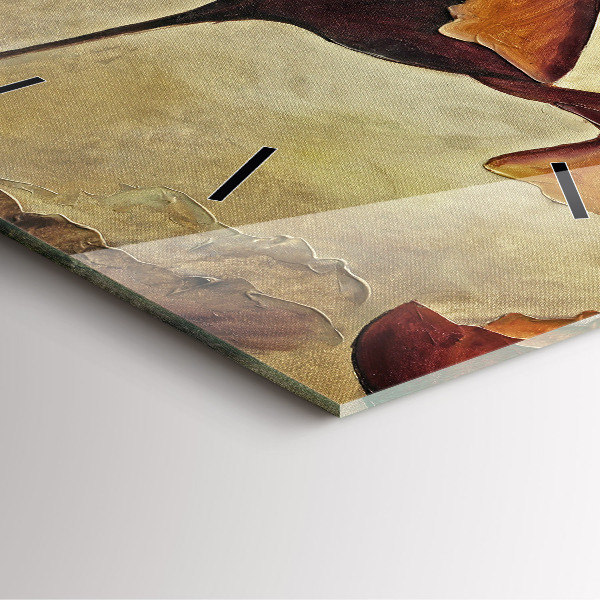 Reloj de pared cuadrado Amapolas pintadas