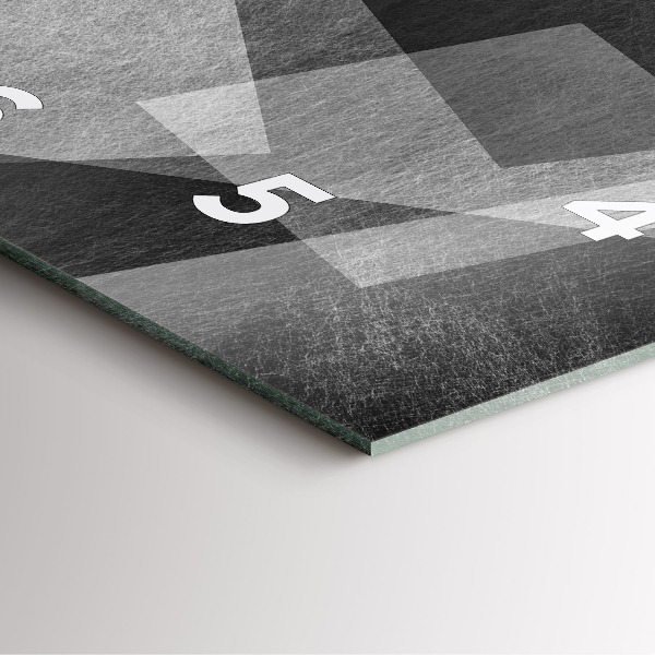 Reloj de pared cuadrado Abstracción geométrica