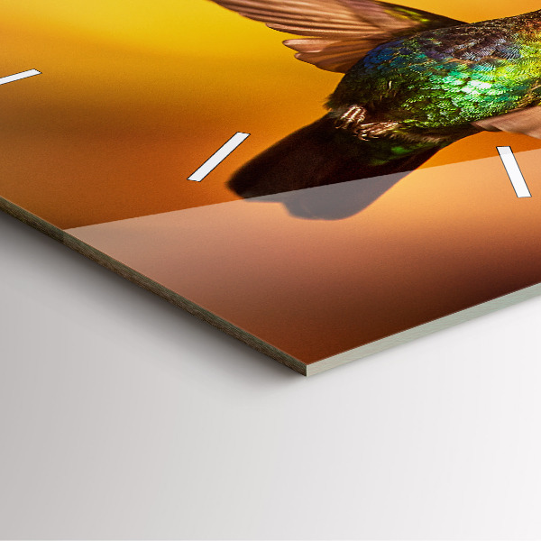 Reloj de pared cuadrado Pájaro colibrí