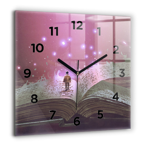 Reloj cuadrado Libro abstracto