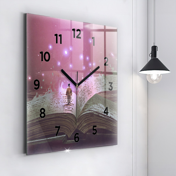 Reloj cuadrado Libro abstracto