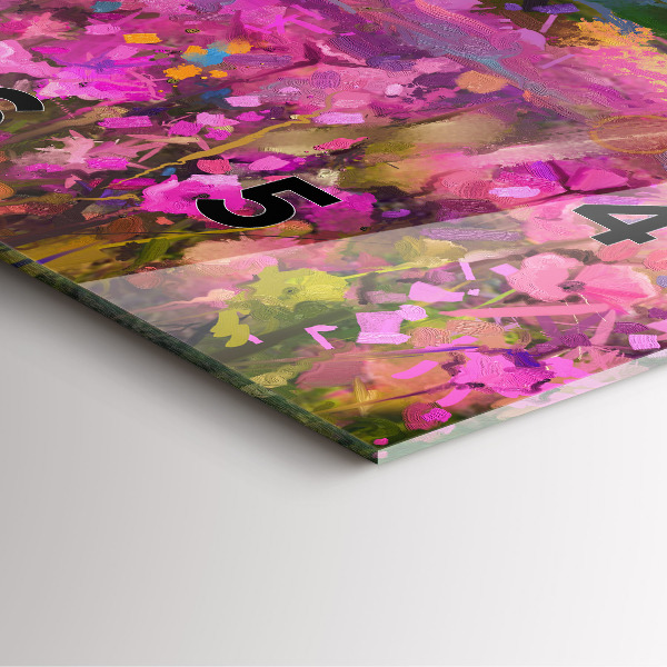 Reloj cuadrado Paisaje de naturaleza y flores