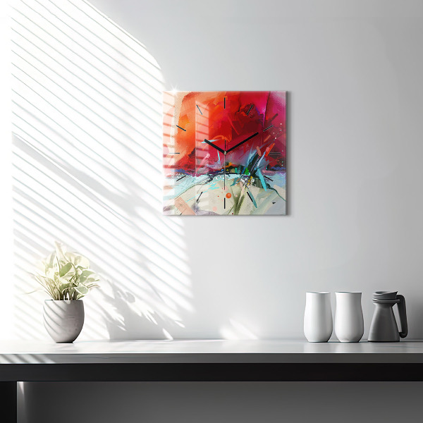 Reloj cuadrado Filas de especias