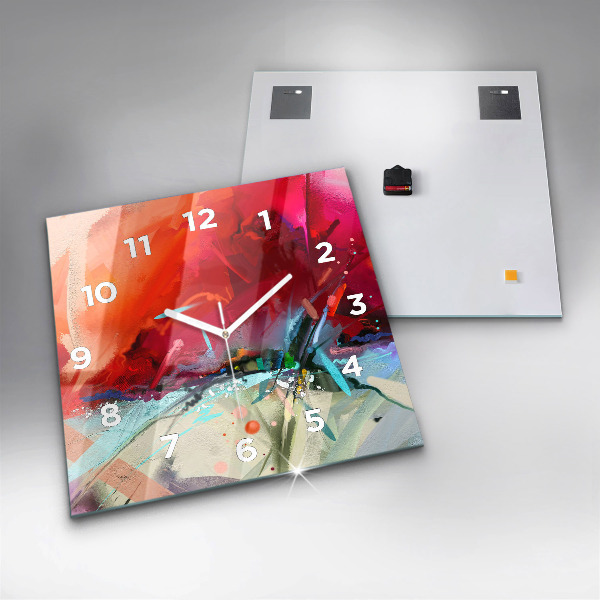 Reloj cuadrado Filas de especias