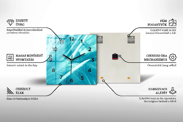 Reloj cuadrado Filas de especias