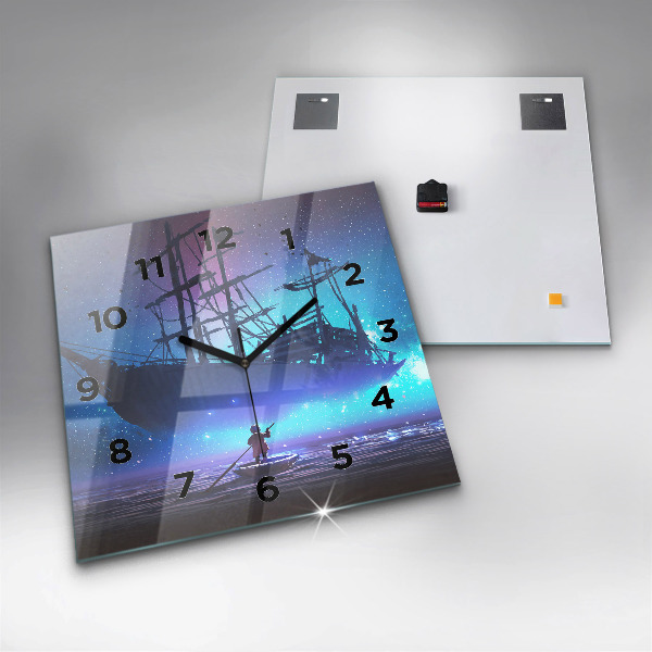 Reloj cuadrado Velero de fantasía