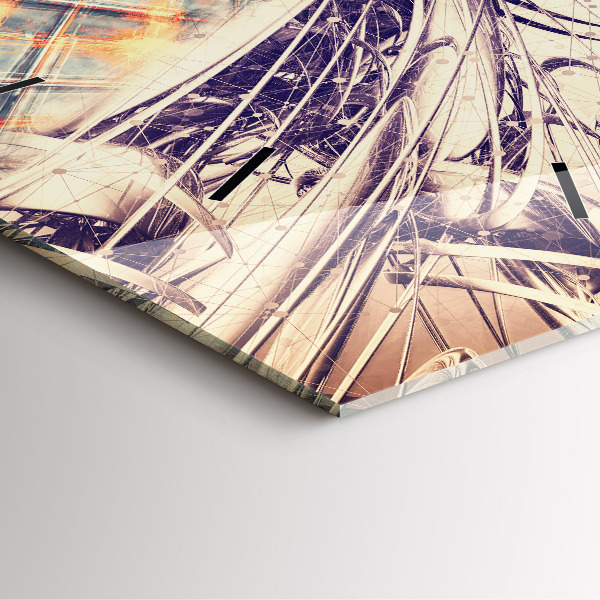 Reloj de pared cuadrado Mecanismo abstracto