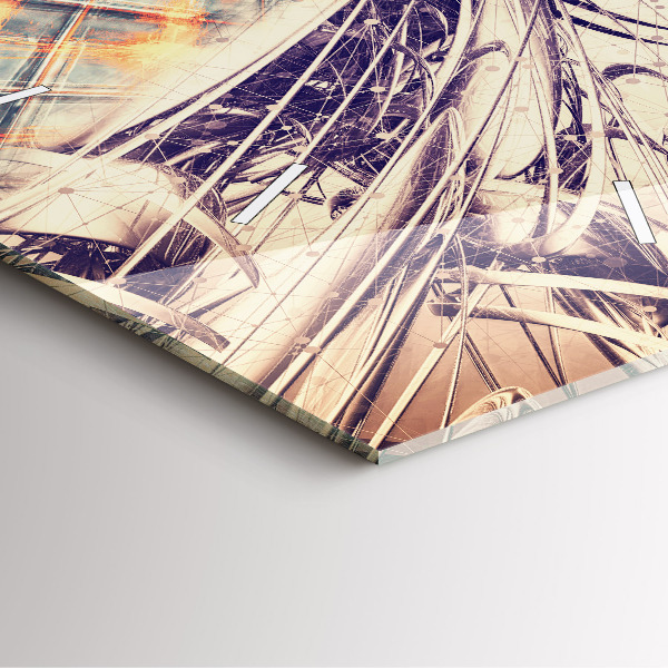 Reloj de pared cuadrado Mecanismo abstracto