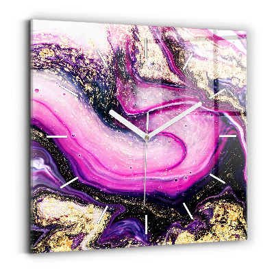 Reloj de pared cuadrado Mármol abstracto