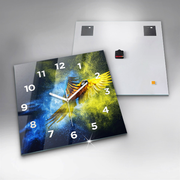 Reloj cuadrado Loro de colores