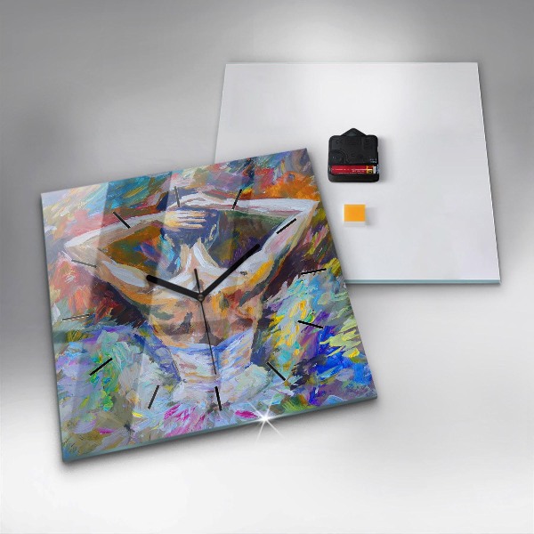 Reloj de pared cuadrado Bailarina pintada