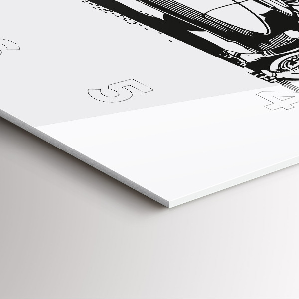 Reloj de pared cuadrado Ilustración retro