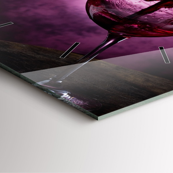 Reloj cuadrado Copa de vino