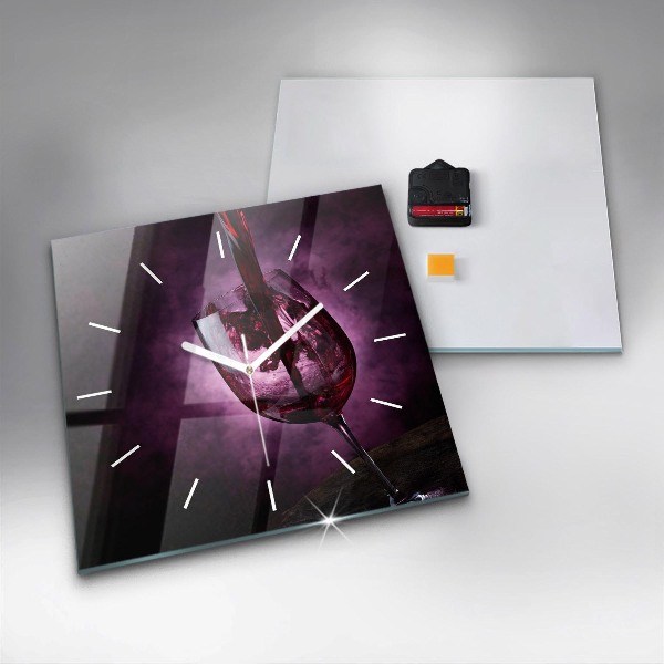 Reloj cuadrado Copa de vino