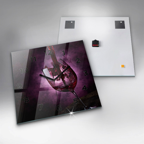 Reloj cuadrado Copa de vino