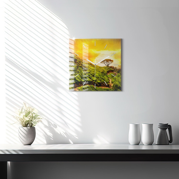 Reloj cuadrado Colina del té