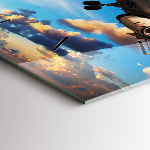 Reloj cuadrado Plano de nubes