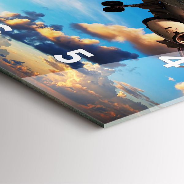 Reloj cuadrado Plano de nubes