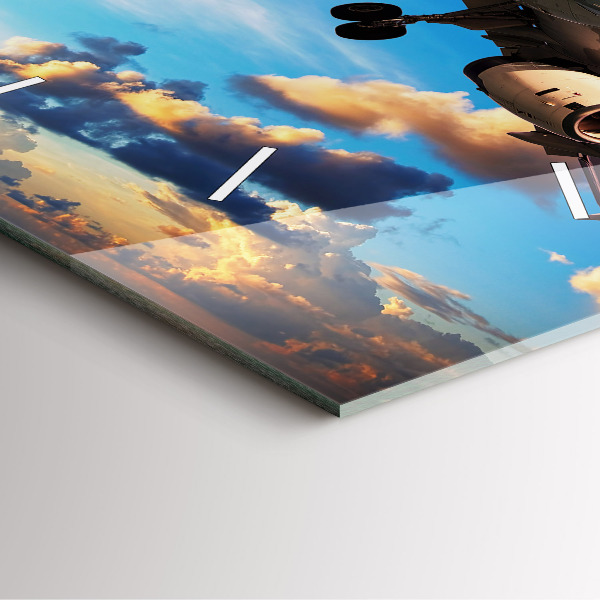 Reloj cuadrado Plano de nubes